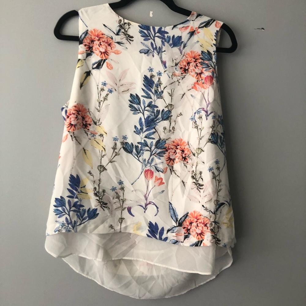 Rose and Olive Floral Tank-Top